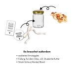 Prüfungsgeschenk mit "Du schaffst das"-Anhänger und Studentenfutter selber machen.