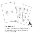 Unterschiedliche Drucklayouts für "Du schaffst das" Geschenkanhänger