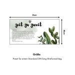 Größe des Geschenkgutscheins "Zeit zu zweit".