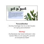 Text auf dem Gutschein "Zeit zu zweit" kann editiert werden.