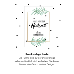 Hochzeitskarte zum Ausdrucken und personalisieren.