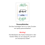 Personalisierbare Grußkarte zur Hochzeit.