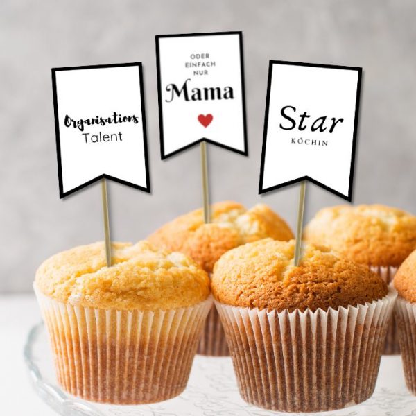 Cake Topper für den Muttertag zum Ausdrucken