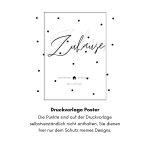 Zuhause-Poster mit Namen und Koordinaten zum ausdrucken.