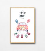 Hochzeitsposter mit Oldtimer Motiv