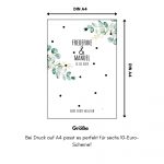 Abmessungen des Hochzeitsposter zum Ausdrucken