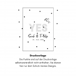 Eine Vorschau der Druckvorlage für das Hochzeitsposter "YES"