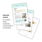 Schnell und einfach. Auf weißem Papier ausdrucken, ausschneiden und verschenken.