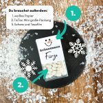 Du brauchst außerdem 1. weißes Papier 2. TicTac Mint große Packung 3.Schere und Tesafilm