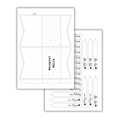 Druckvorlage für die Gutscheinhülle