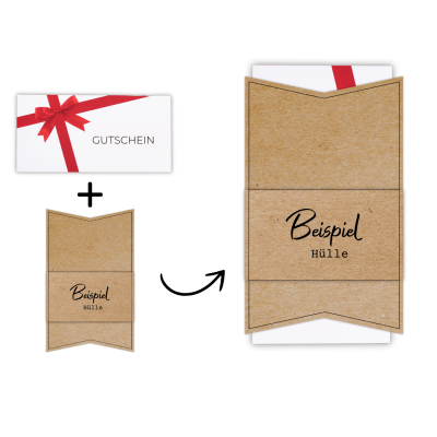 Die Gutscheinhülle kannst du perfekt mit einem bereits gekauften Gutschein im DIN lang Format kombinieren.