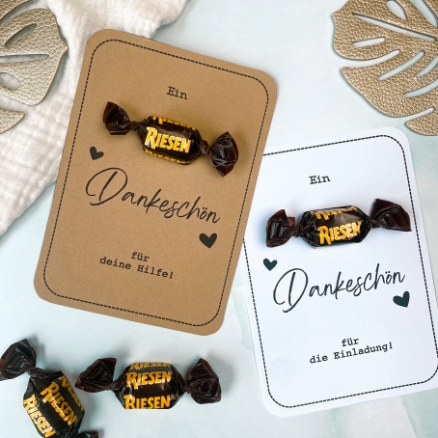 Kleinigkeiten als Dankeschön - süße Geschenkideen zum Ausdrucken.