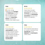 Tolle Bewertungen von zufriedenen Kundinnen. Alle sind begeistert, wie schnell es geht und wie toll die Designs sind.