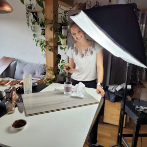 Behind the Scenes bei Pappyra - Franzi am Fotografieren