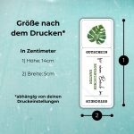Der Botanischer Garten Gutschein hat nach dem Drucken die Maße 14cm x 5cm - abhängig von deinen Druckeinstellungen!