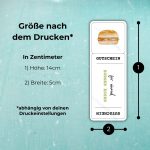 Der Gutschein Burger essen hat nach dem Drucken die Maße 14cm x 5cm - abhängig von deinen Druckeinstellungen!