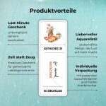 Produktvorteile der Brunch Gutschein Vorlage: Last Minute Geschenk – unkompliziert daheim ausdrucken; Zeit statt Zeug – Kreatives Geschenk für gemeinsame Lieblingsmomente; Liebevoller Aquarellstil – zauberhaftes Design, das Lust auf mehr macht; Individuelle Verpackung – mit passenden Gutscheinkarten und -hüllen kombinierbar