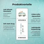 Produktvorteile der Camping Gutschein zum Ausdrucken Vorlage: Last Minute Geschenk – unkompliziert daheim ausdrucken; Zeit statt Zeug – Kreatives Geschenk für gemeinsame Lieblingsmomente; Liebevoller Aquarellstil – zauberhaftes Design, das Lust auf mehr macht; Individuelle Verpackung – mit passenden Gutscheinkarten und -hüllen kombinierbar