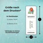 Die Geocaching Gutschein Vorlage hat nach dem Drucken die Maße 14cm x 5cm – abhängig von deinen Druckeinstellungen!