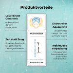 Produktvorteile der Gesichtsmaske Gutschein Vorlage: Last Minute Geschenk – unkompliziert daheim ausdrucken; Zeit statt Zeug – Kreatives Geschenk für gemeinsame Verwöhnmomente; Liebevoller Aquarellstil – zauberhaftes Design, das Lust auf mehr macht; Individuelle Verpackung – mit passenden Gutscheinkarten und -hüllen kombinierbar