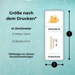 Die Gutschein Camping Wochenende Vorlage hat nach dem Drucken die Maße 14cm x 5cm – abhängig von deinen Druckeinstellungen!