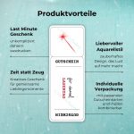 Produktvorteile der Gutschein Lasertag Vorlage: Last Minute Geschenk – unkompliziert daheim ausdrucken; Zeit statt Zeug – Kreatives Geschenk für gemeinsame Lieblingsmomente; Liebevoller Aquarellstil – zauberhaftes Design, das Lust auf mehr macht; Individuelle Verpackung – mit passenden Gutscheinkarten und -hüllen kombinierbar