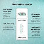 Produktvorteile der Sightseeing Gutschein Vorlage: Last Minute Geschenk – unkompliziert daheim ausdrucken; Zeit statt Zeug – Kreatives Geschenk für gemeinsame Lieblingsmomente; Liebevoller Aquarellstil – zauberhaftes Design, das Lust auf mehr macht; Individuelle Verpackung – mit passenden Gutscheinkarten und -hüllen kombinierbar
