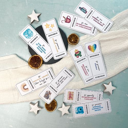 Alle Gutscheinideen auf einen Blick – Adventskalender zum Ausdrucken mit maximaler Auswahl für gemeinsame Erlebnisse.