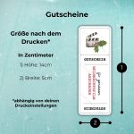 Maße der Gutscheinvorlage für den DIY Adventskalender: 14 × 5 cm – perfekt abgestimmt auf die Hüllen zum Einstecken.