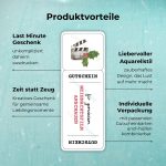 Produktvorteile der Weihnachts-Gutschein Vorlage: Last Minute Geschenk unkompliziert daheim ausdrucken, ‚Zeit statt Zeug‘ für gemeinsame Lieblingsmomente, liebevoller Aquarellstil, individuelle Verpackung mit Karten und Hüllen kombinierbar