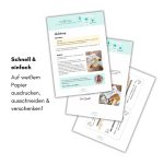 Mehrseitige Bastelanleitung zeigt, wie die Druckvorlage für ein Wellness-Geschenk verwendet wird. Auf weißem Papier ausdrucken, ausschneiden und verschenken. Inklusive Tipps zu Papierstärke und Druckeinstellungen – ideal für eine kleine Auszeit zu Weihnachten.