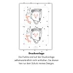 Abgebildet ist die digitale Druckvorlage mit zwei Karten im Design einer Tasse mit Herzmotiven. Text „Gönne dir mal eine Auszeit“. Die schwarzen Punkte dienen nur als Designschutz. Perfekt zum Basteln einer kleinen Geschenkidee mit Teebeutel.