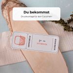 Gutschein Picknick Druckvorlage als PDF zum Downloaden. Auf dem Picknick-Gutschein ist ein Picknickkorb im Aquarellstil abgebildet.