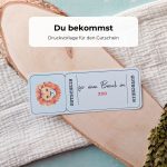 Gutschein Zoo Druckvorlage als PDF zum Downloaden. Auf dem Zoo-Gutschein ist ein Löwenkopf im Aquarellstil abgebildet.