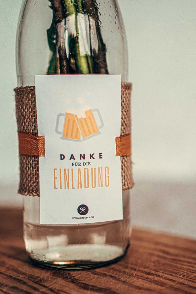 Geschenkanhänger zum Ausdrucken mit Bier-Motiv. Das perfekte Einladung Geschenk für eine Grillparty oder einen entspannten Abend.