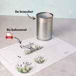 So einfach geht's: Schnapp dir eine leere Büchse und unsere Druckvorlage für die Konservendosen Banderole. Mit diesen digitalen Druckvorlagen gelingt die Eiersuche in der Dose zu Ostern als perfektes DIY Geschenk.