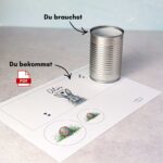 Hier siehst du die Vorlage zum Ausdrucken für unsere Ostern To Go Banderole. Mit dieser PDF Vorlage für Konservendosen gestaltest du im Handumdrehen ein kreatives DIY Geschenk aus unseren digitalen Druckvorlagen.