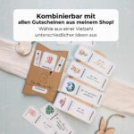 Vielseitige Gutscheinkarte als DIY Geschenk zu Ostern. Der niedliche Osterhase Gutschein lässt sich ideal als Last Minute Geschenk mit weiteren digitalen Druckvorlagen aus dem Shop kombinieren. Fülle die PDF Vorlage einfach mit fertigen Gutschein-Ideen wie einer Massage oder einer Wanderung und verschenke Freude.